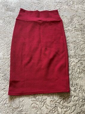 LuLaRoe Cassie Pencil Skirt - Wine Red